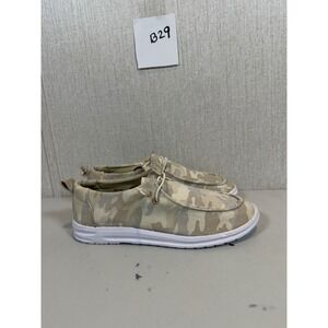 Maurices Women's Lace Up Boat Shoe Cushioned Insole Army Beige Sienna 8.5M